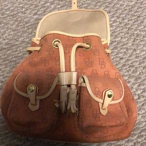Authentic dooney and bourke purse orange/tan